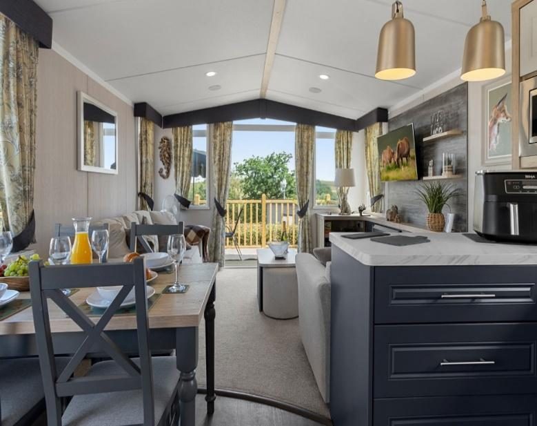 Open-plan lounge and kitchen